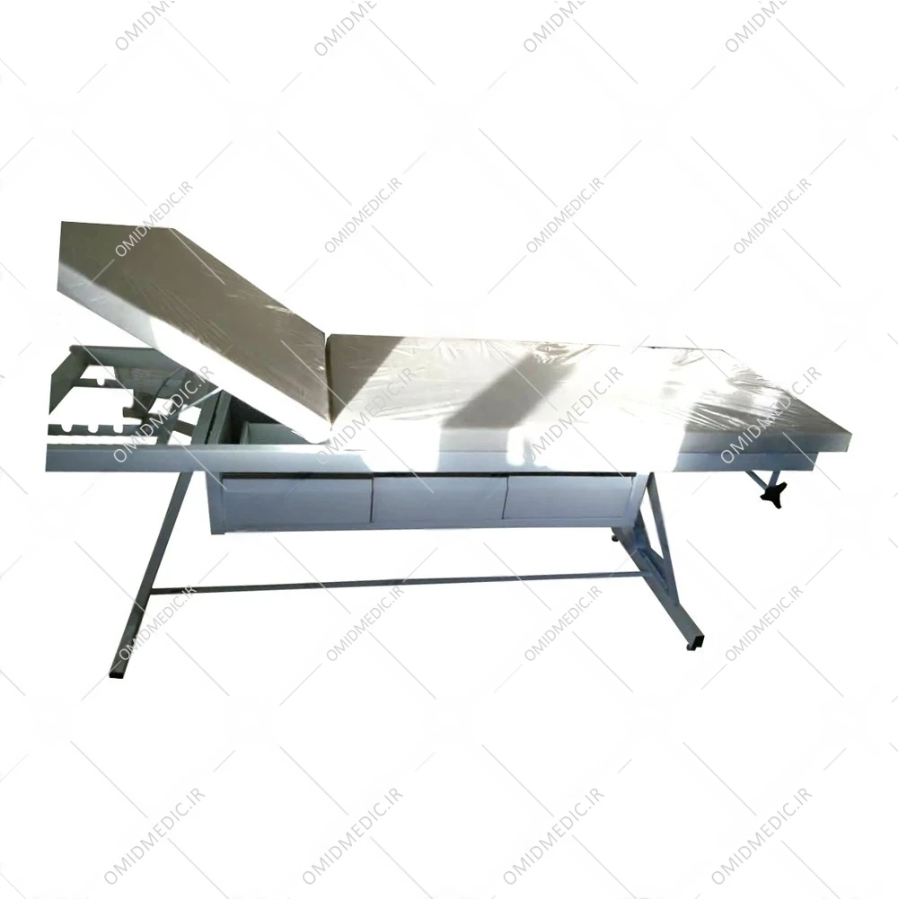 تخت معاینه پایه کج کشو دار