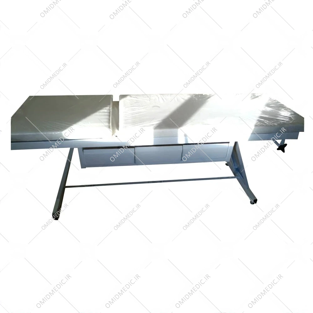 تخت معاینه پایه کج کشو دار